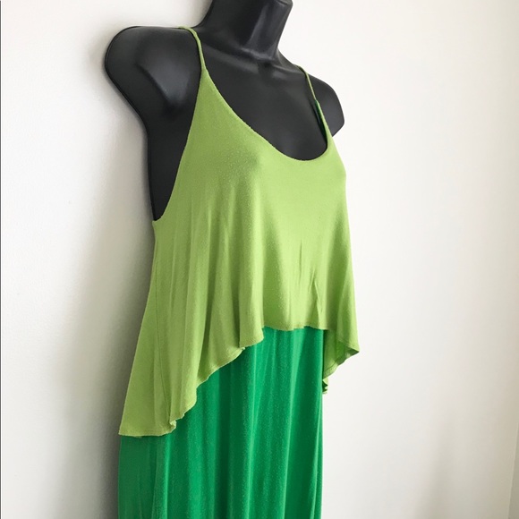 Final Touch Color Block Ruffle Maxi Dress S - Picture 3 of 7